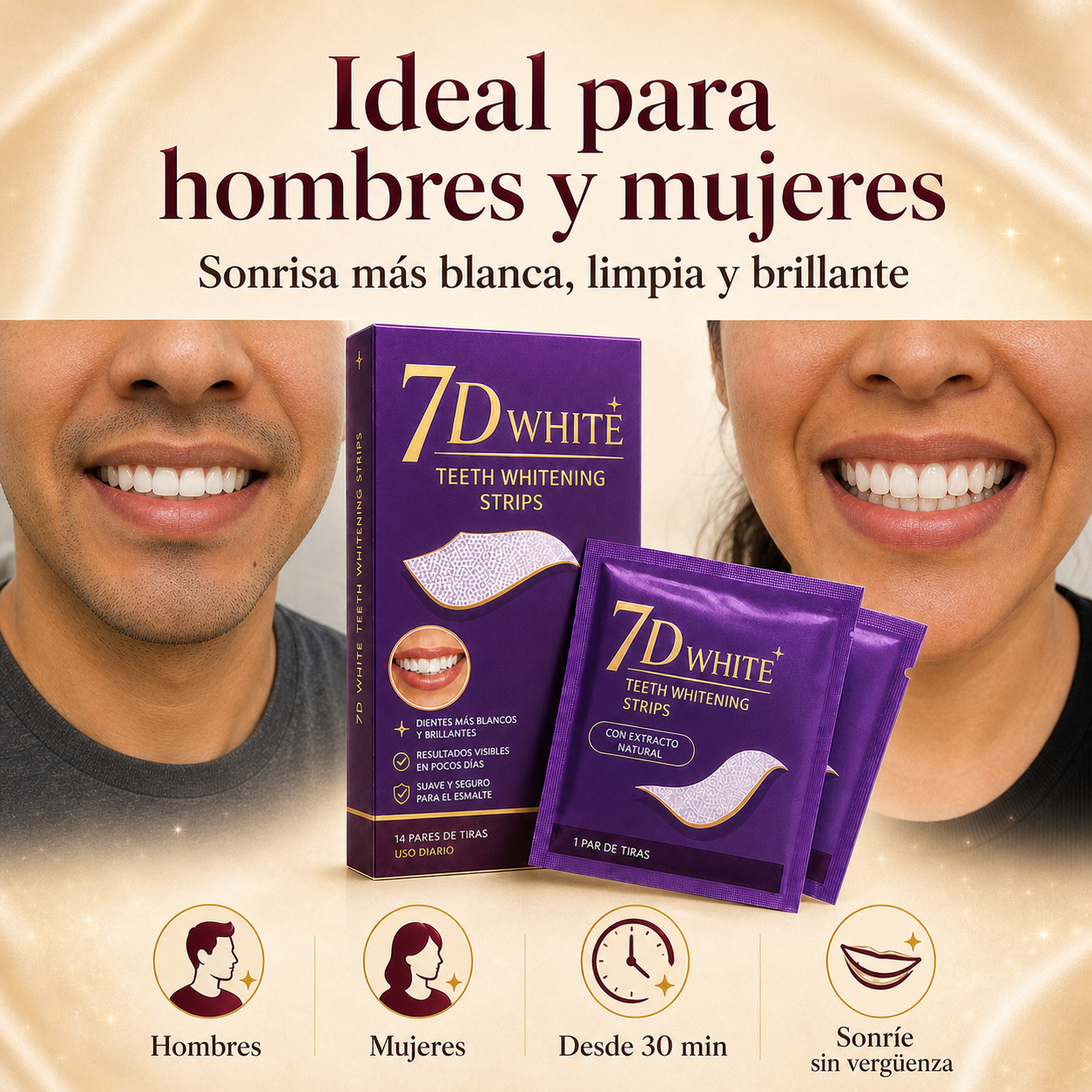 Elimina el amarillo de tus dientes desde el primer uso
