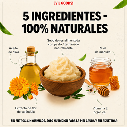 LA CREMA QUE TU PIEL ESTABA ESPERANDO - SIN QUIMICOS, SIN RELLENOS.