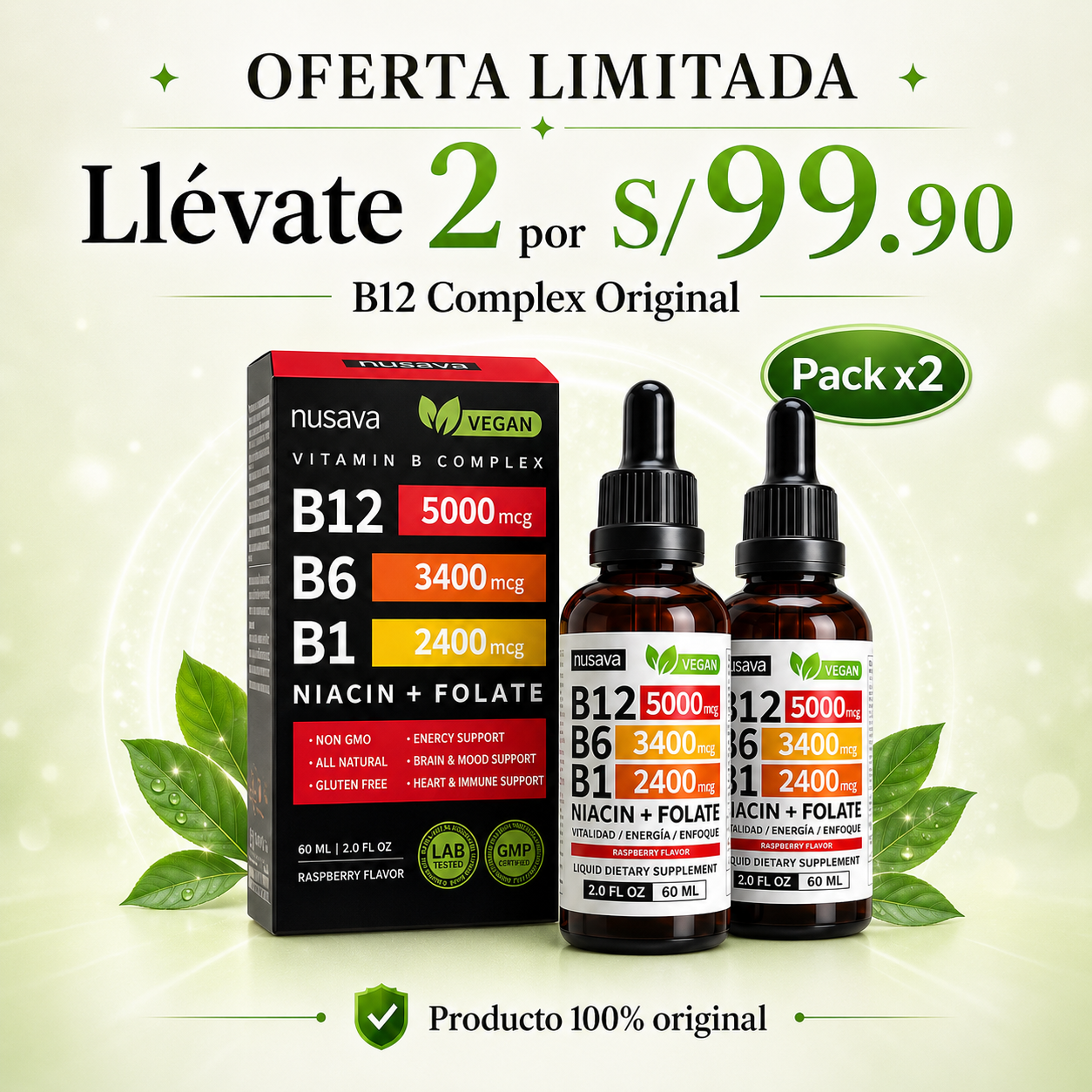 B12 Complex Original | Energía Inmediata y Vitalidad Diaria en Gotas